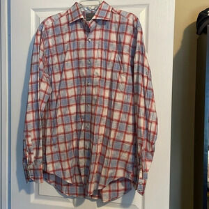 Thomas Dean men’s 100% Pima cotton dress shirt size large